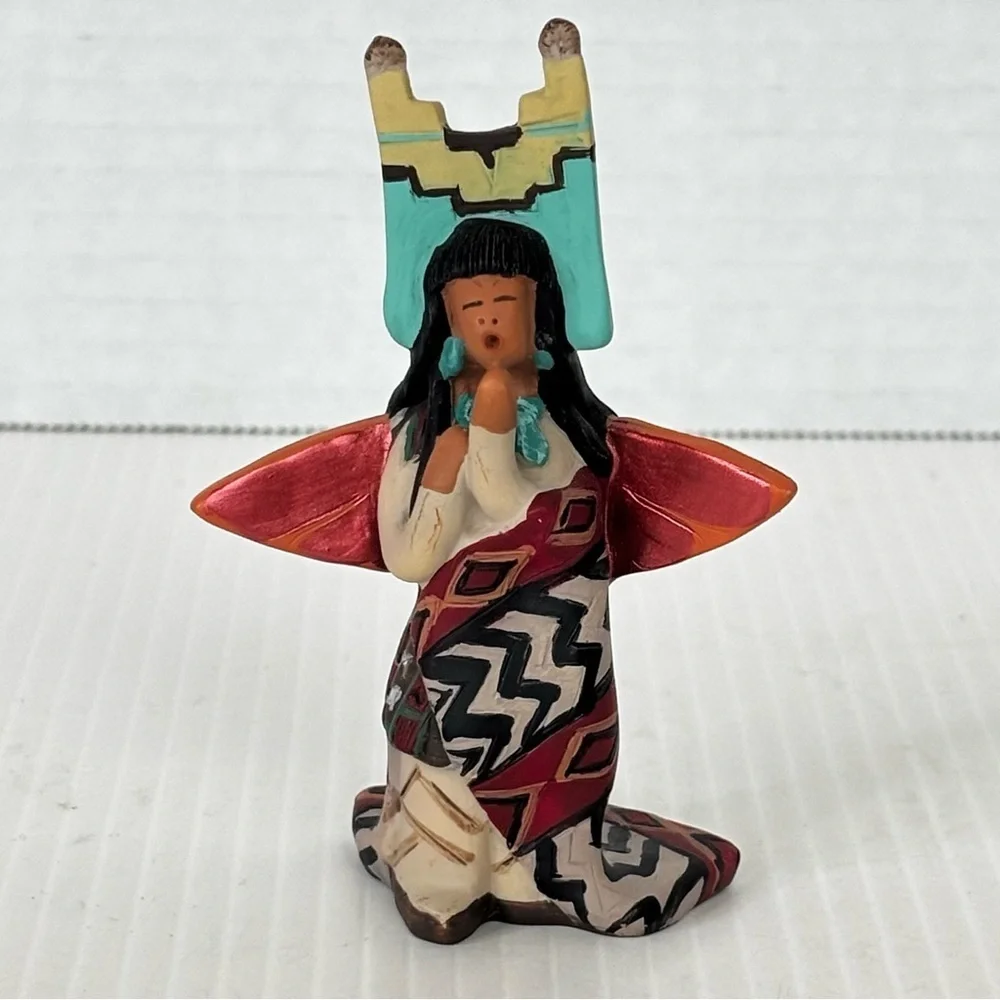 Native American Indian Woman Angel April Roma DeVivaldi (signed Back Bottom)